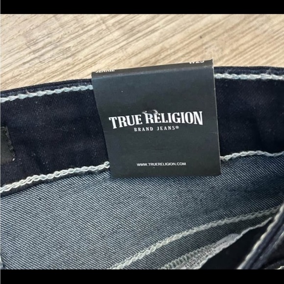 NWT True Religion Jennie High Rise Super Skinny Dark Blue Jeans. W25xL29 - Picture 7 of 11